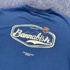 Aelfric Eden T-Shirt Men Medium Graphic Print Logo Blue 100% Cotton ..#32552